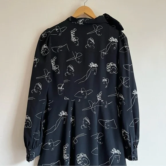 CO Novelty Silk Dress in Black